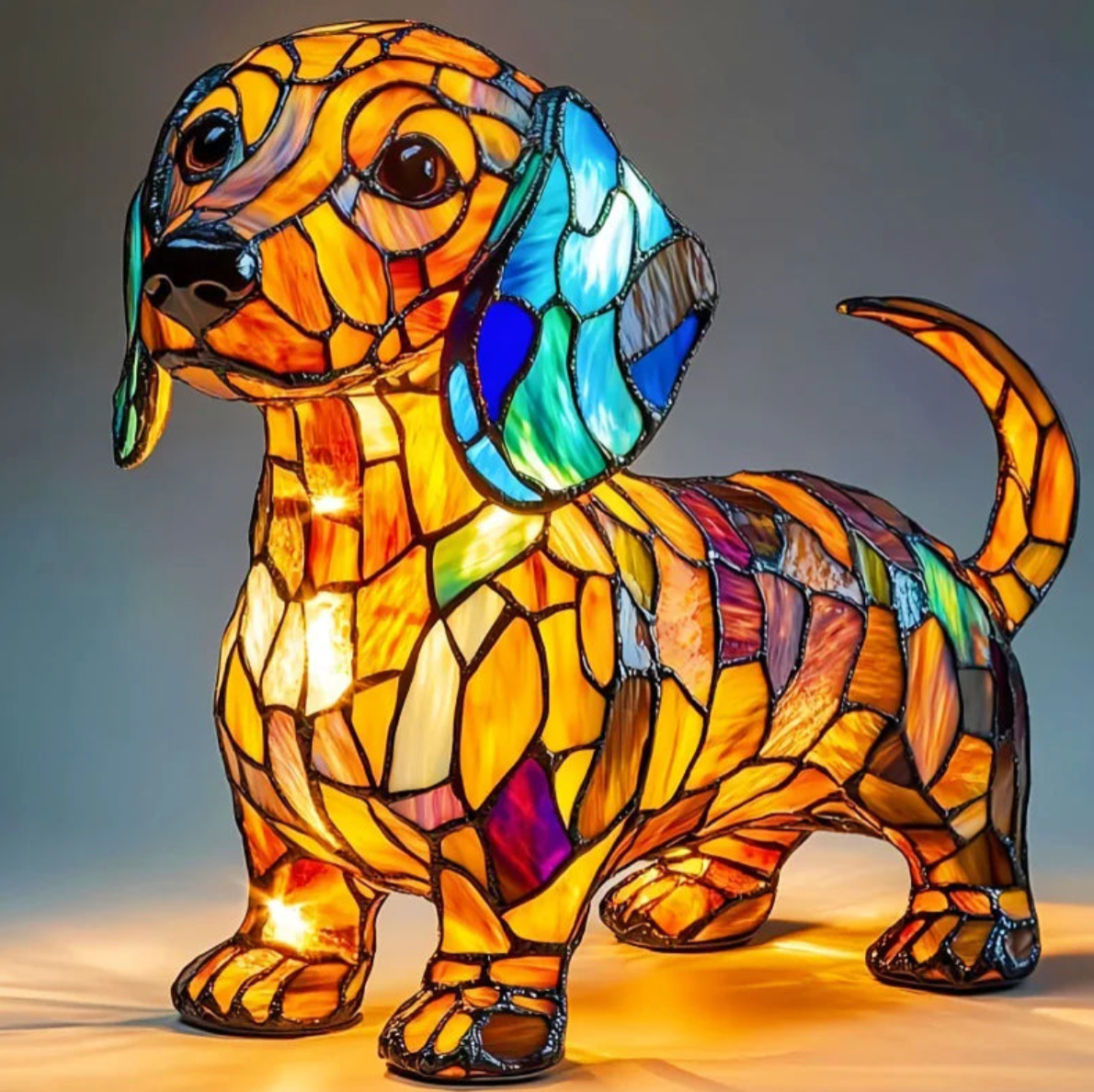 My beautiful resin dog lamps